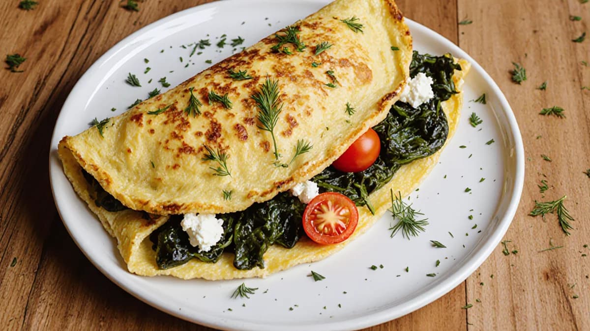 Spinach and Feta Omelette