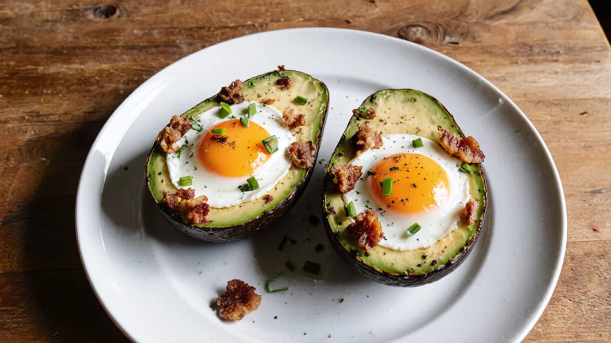 Baked Avocado Egg Boats