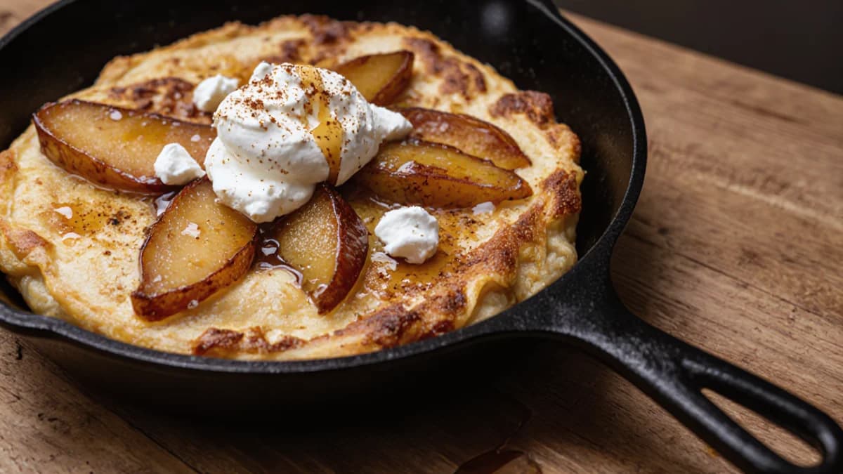 Dutch Baby with Caramelized Pears and Mascarpone