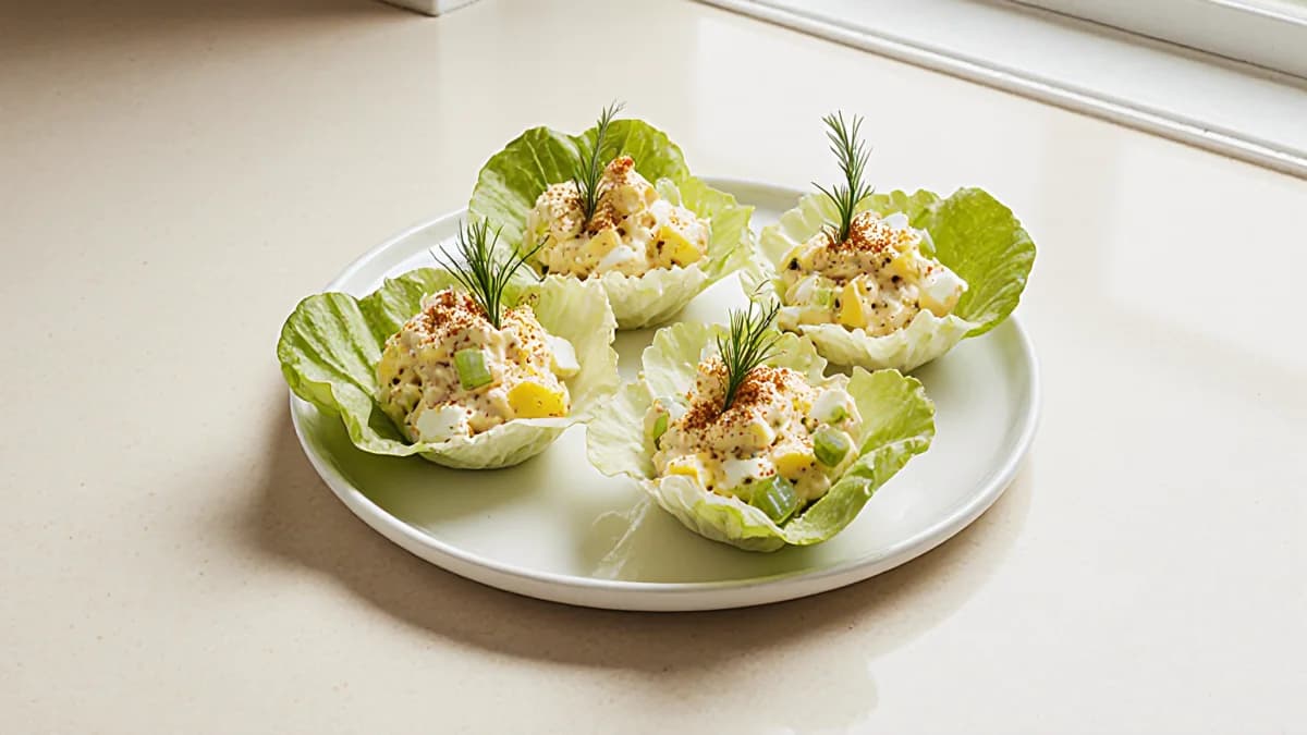 Classic Egg Salad Lettuce Cups