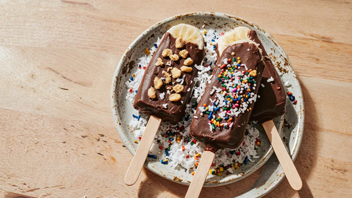 Chocolate Frozen Banana Pops