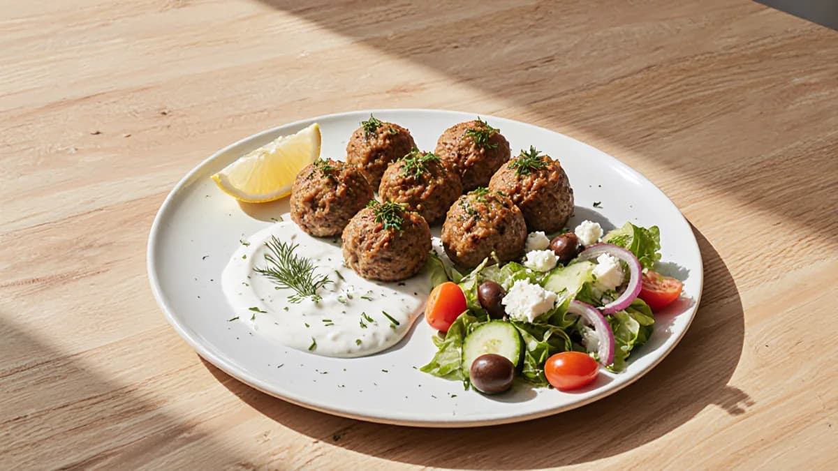 Greek Meatballs with Tzatziki