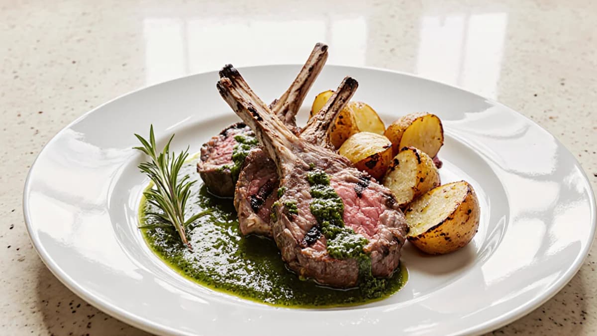 Grilled Lamb Chops with Chimichurri