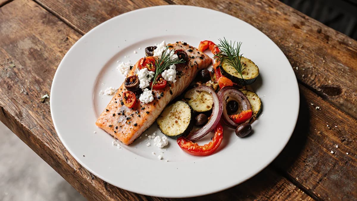 Mediterranean Sheet Pan Salmon