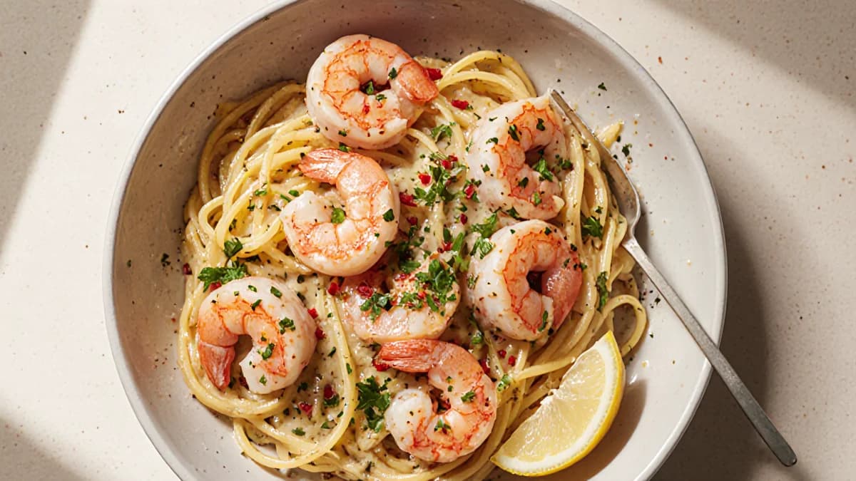 Shrimp Scampi with Rice